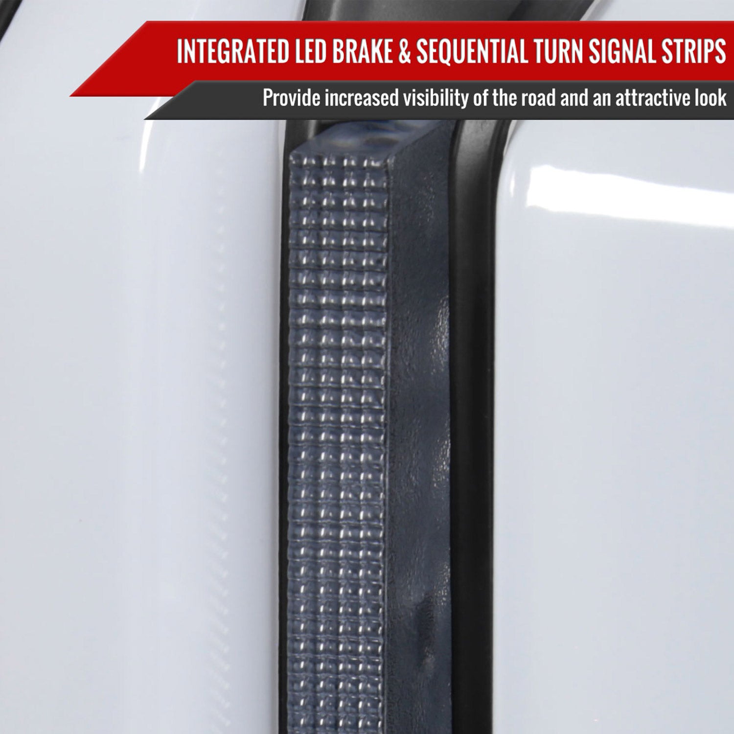 2007-2013 Toyota Tundra Sequential White LED Bar Tail Lights Matte Black/Clear