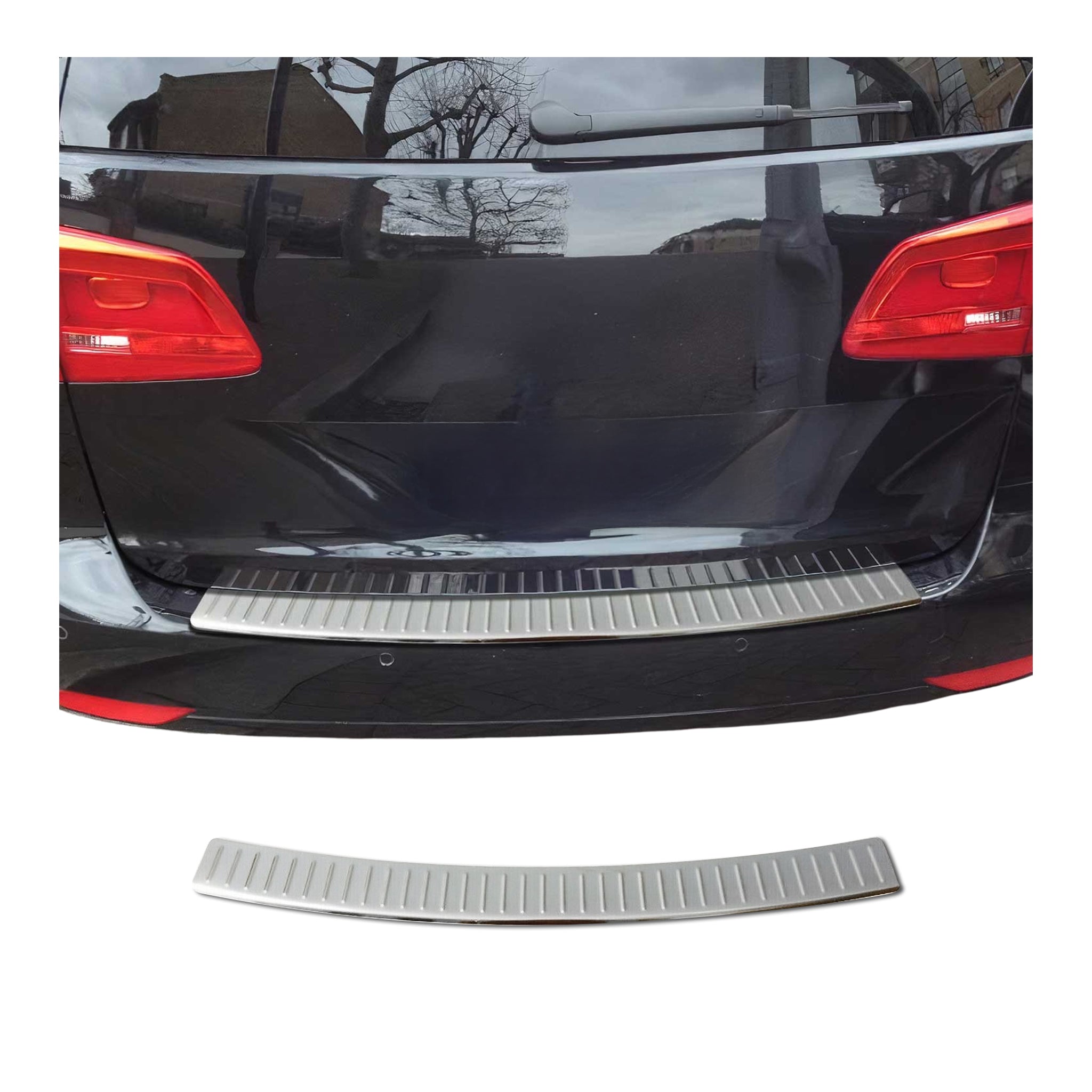 2010-2015 VW Touran Rear Bumper Guard Stainless Steel Brushed