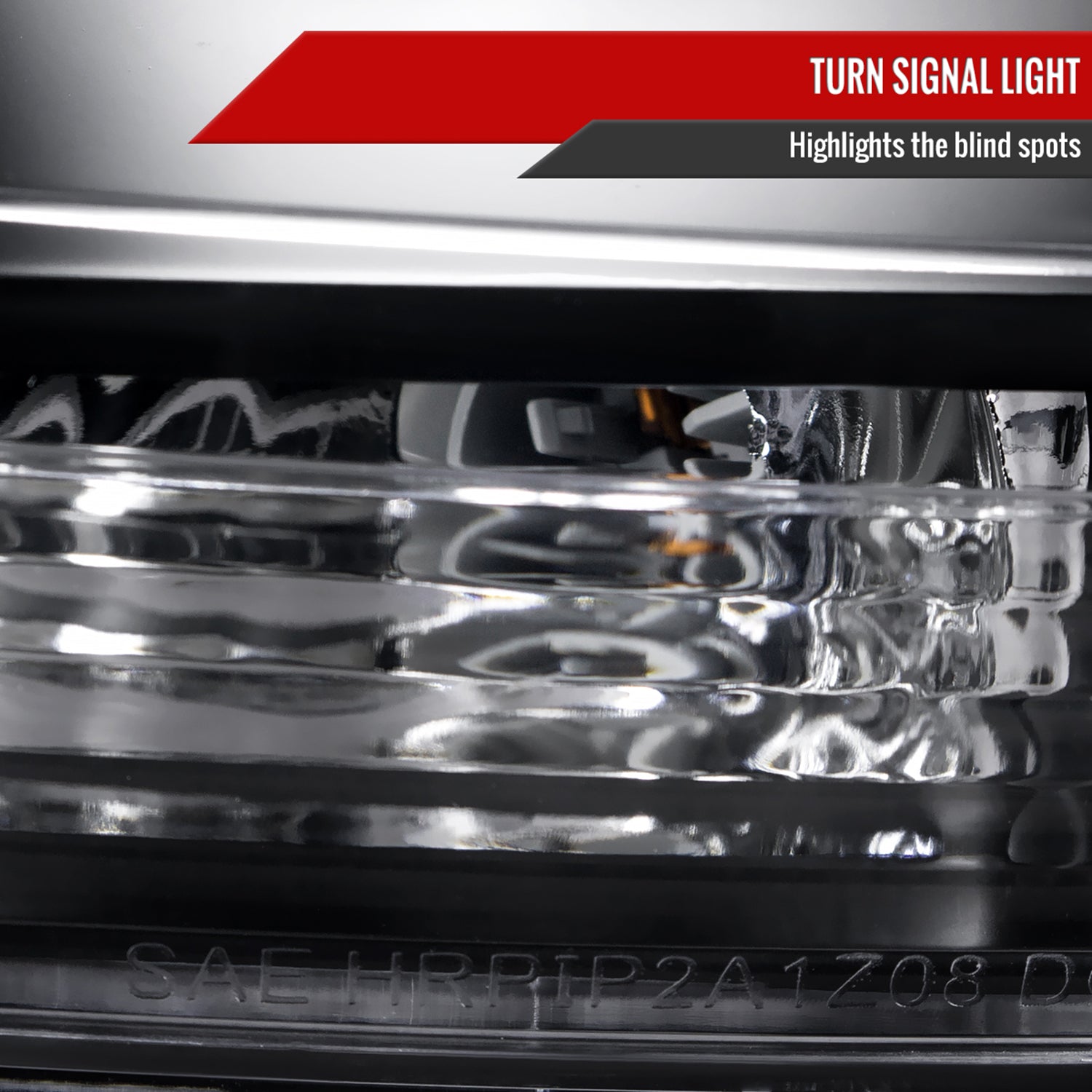 2008-2012 Chevy Malibu LS/LT/LTZ Crystal Headlights Amber Reflectors Black