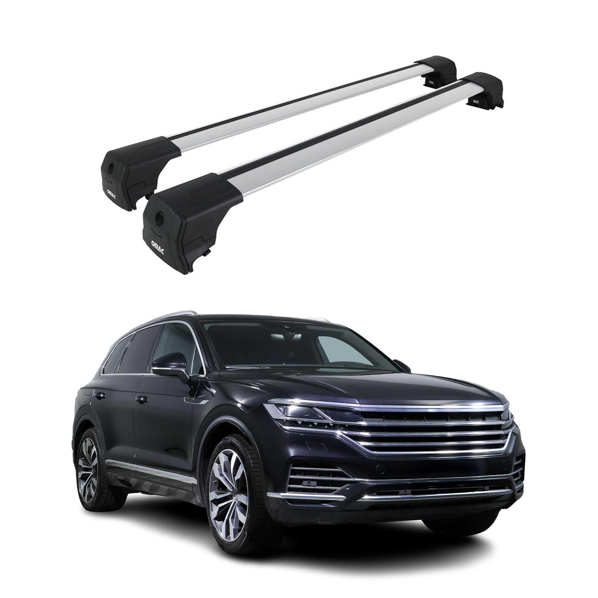 2018-2024 VW Touareg Roof Rack Cross Bars Silver