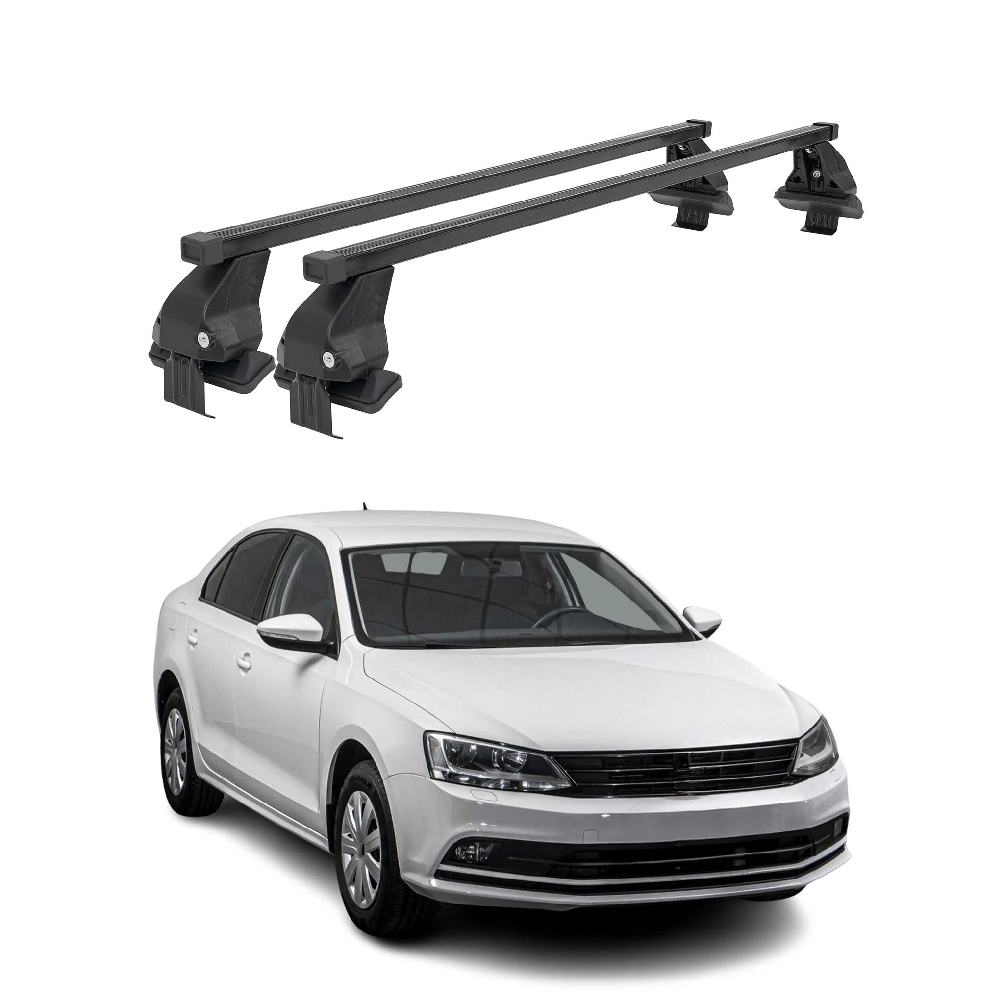 2011-2018 VW Jetta A6 Roof Rack Cross Bars Black