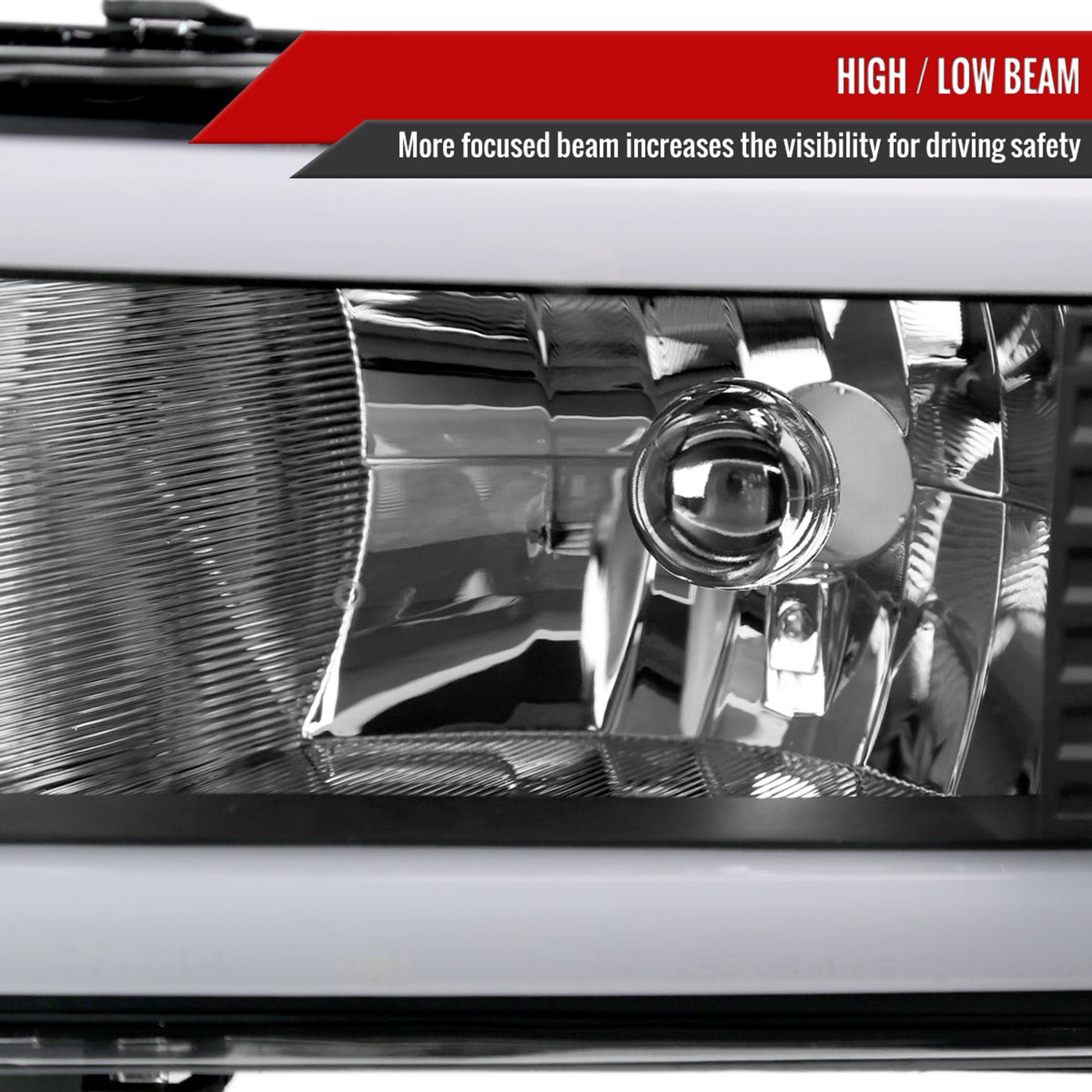 1994-2001 Dodge RAM 1500/2500/3500 Dual LED Bar Factory Headlights Black Amber