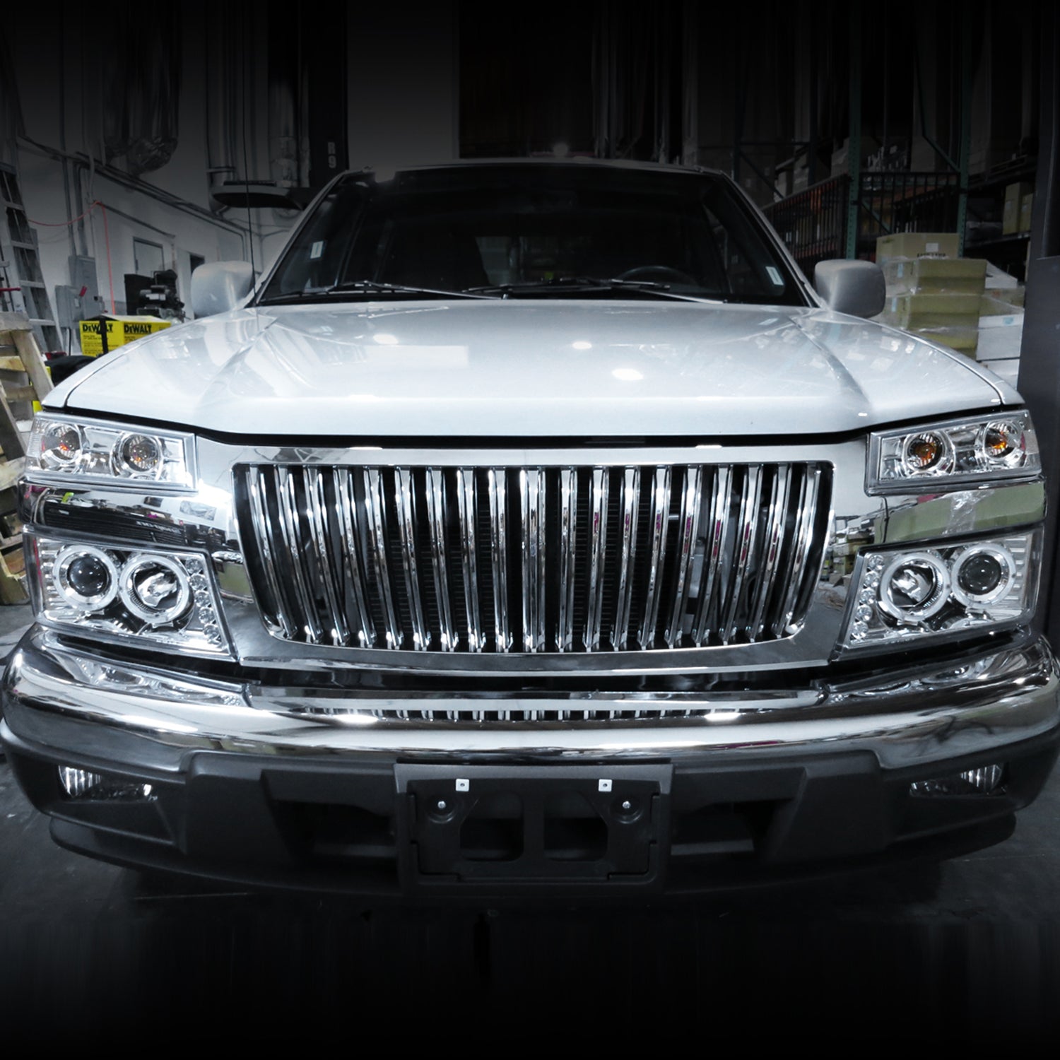 2004-2012 Chevy Colorado/ GMC Canyon Dual Halo Projector Headlights Chrome