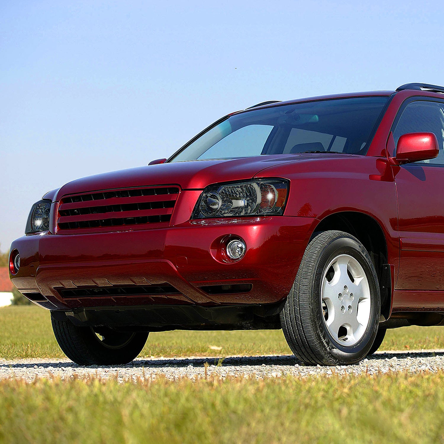 2004-2007 Toyota Highlander Factory Style Headlights Chrome/Smoke Lens