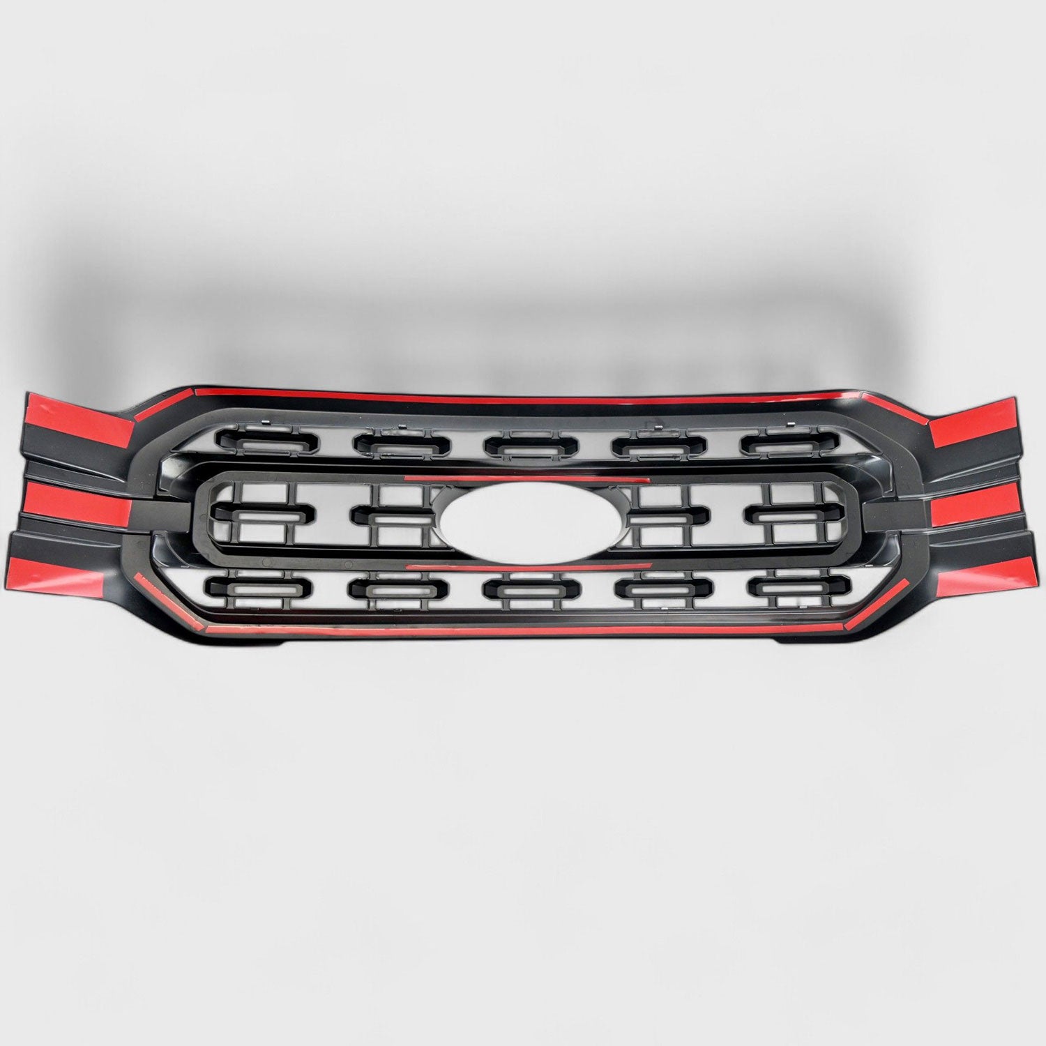 2021-2023 Ford F-150 Grille Overlay Gloss Black 1Pcs ABS Plastic