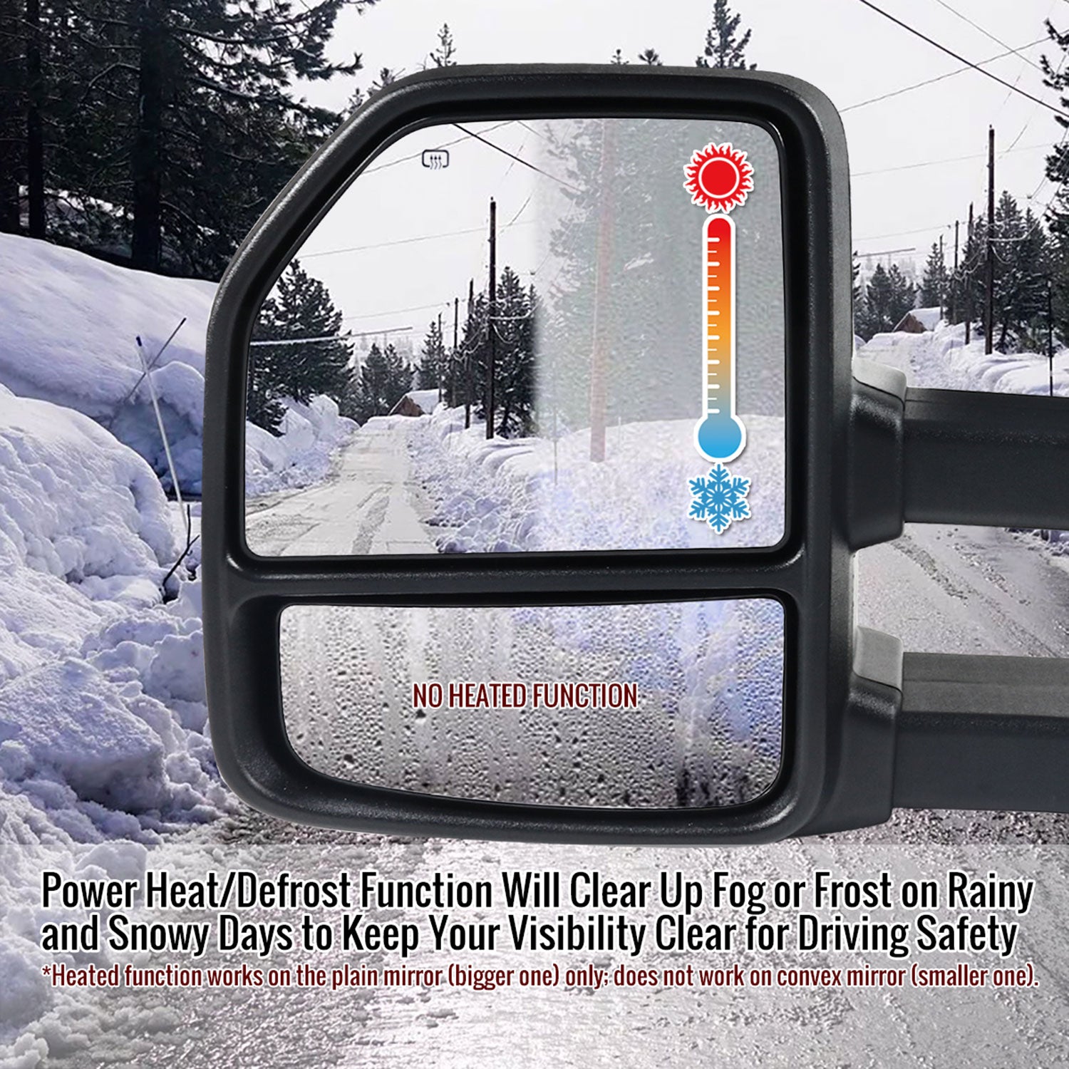 2007-2014 Ford F-150 Heated Towing Mirrors Clear Lens Turn & Puddle Lights