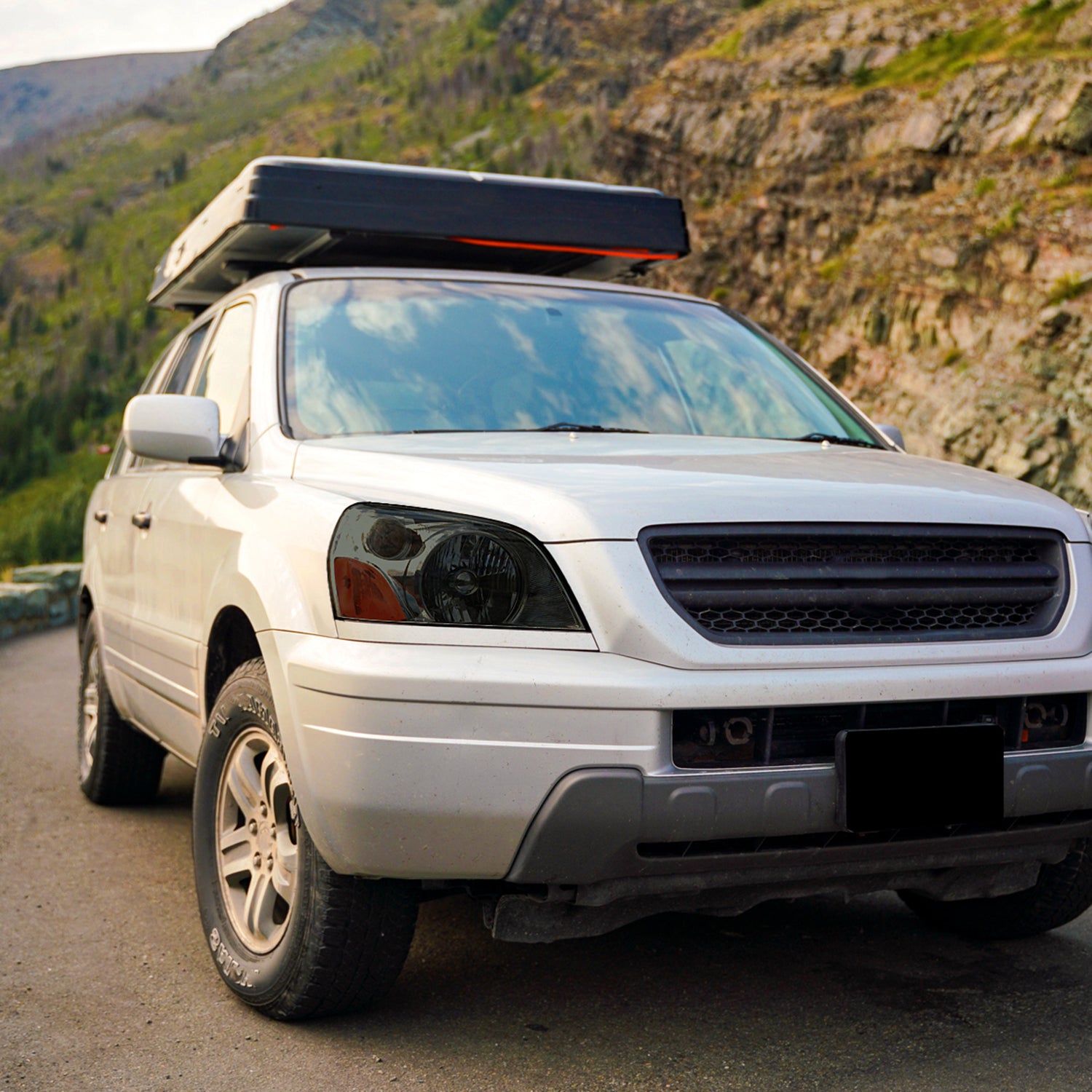 2003-2005 Honda Pilot Factory Style Headlight Chrome Housing/Smoke Lens
