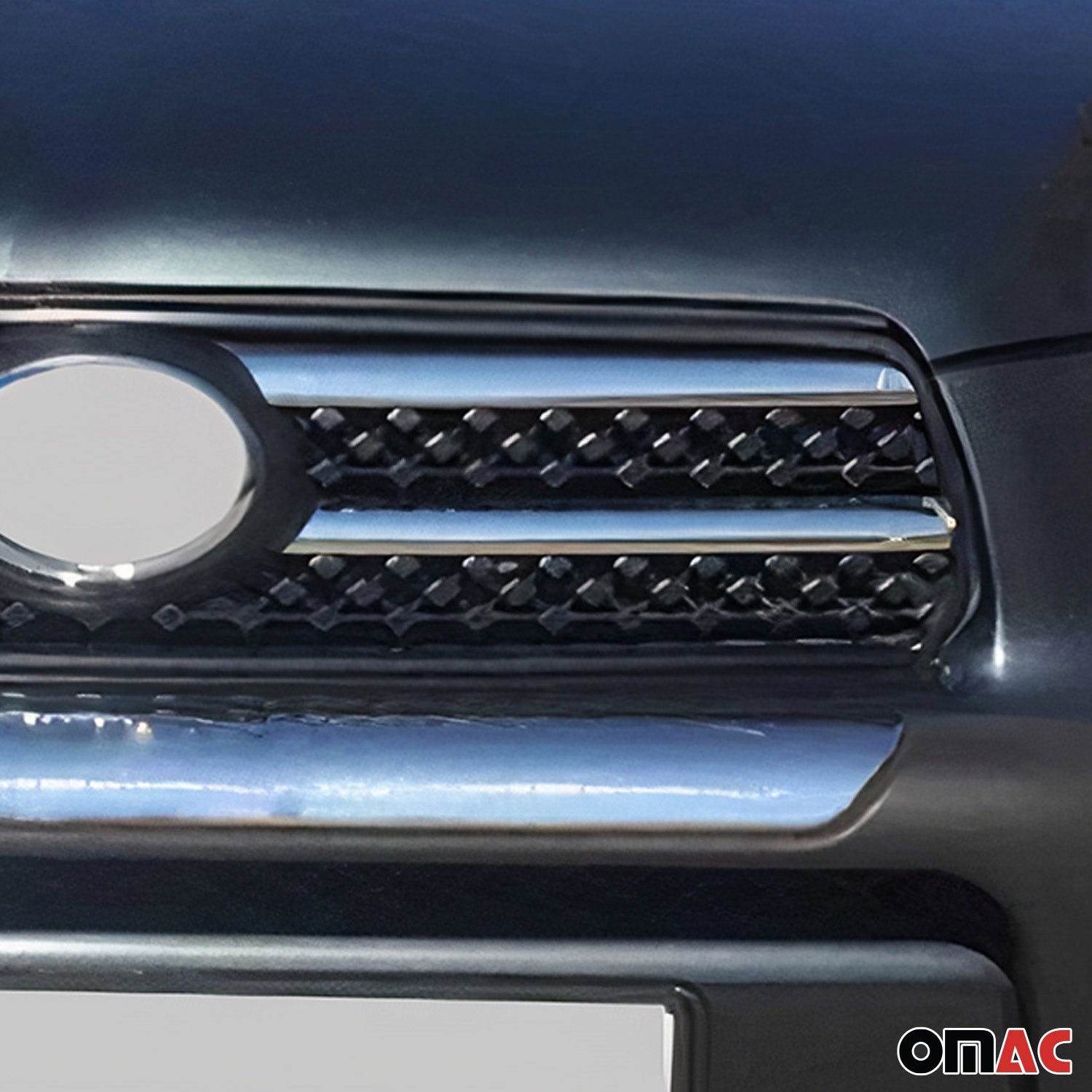 2006-2009 Toyota RAV4 Front Bumper Grill Trim Molding Stainless Steel Silver 4 Pcs