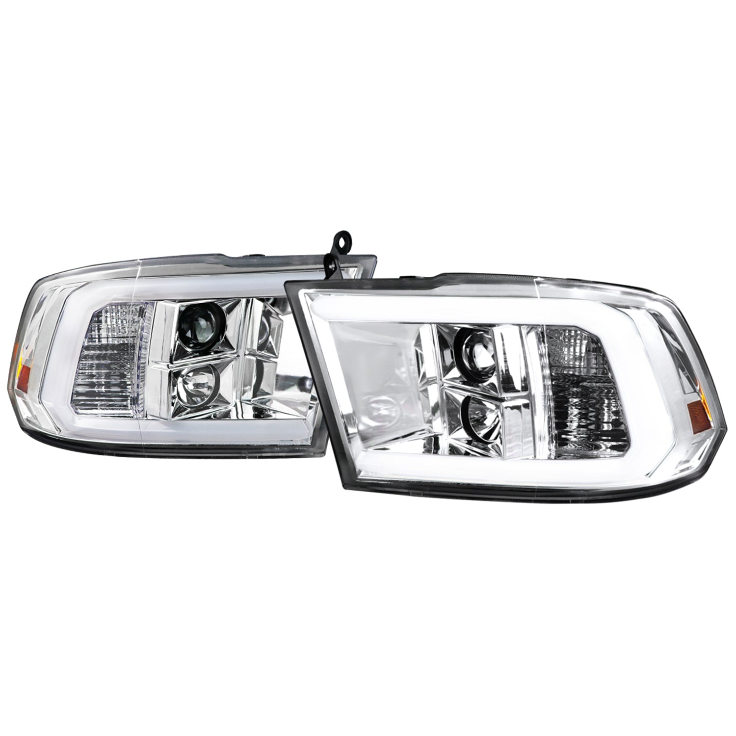 2009-2018 Dodge RAM 1500 / RAM 2500 3500 LED C-Bar Headlights Chrome