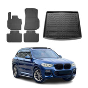 2018-2024 BMW X3 G01 Floor Mats & Cargo Liner Full Set All Weather Black