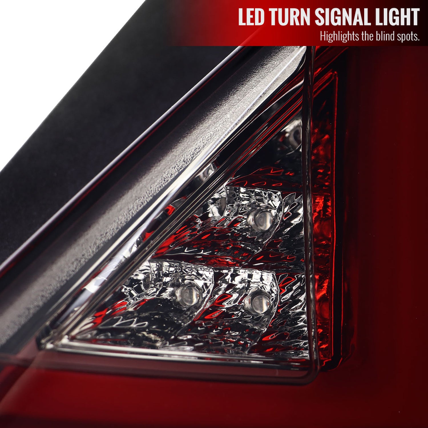 2014-2019 Ford Fiesta Hatchback LED Bar Tail Lights Chrome/Red Smoke Lens