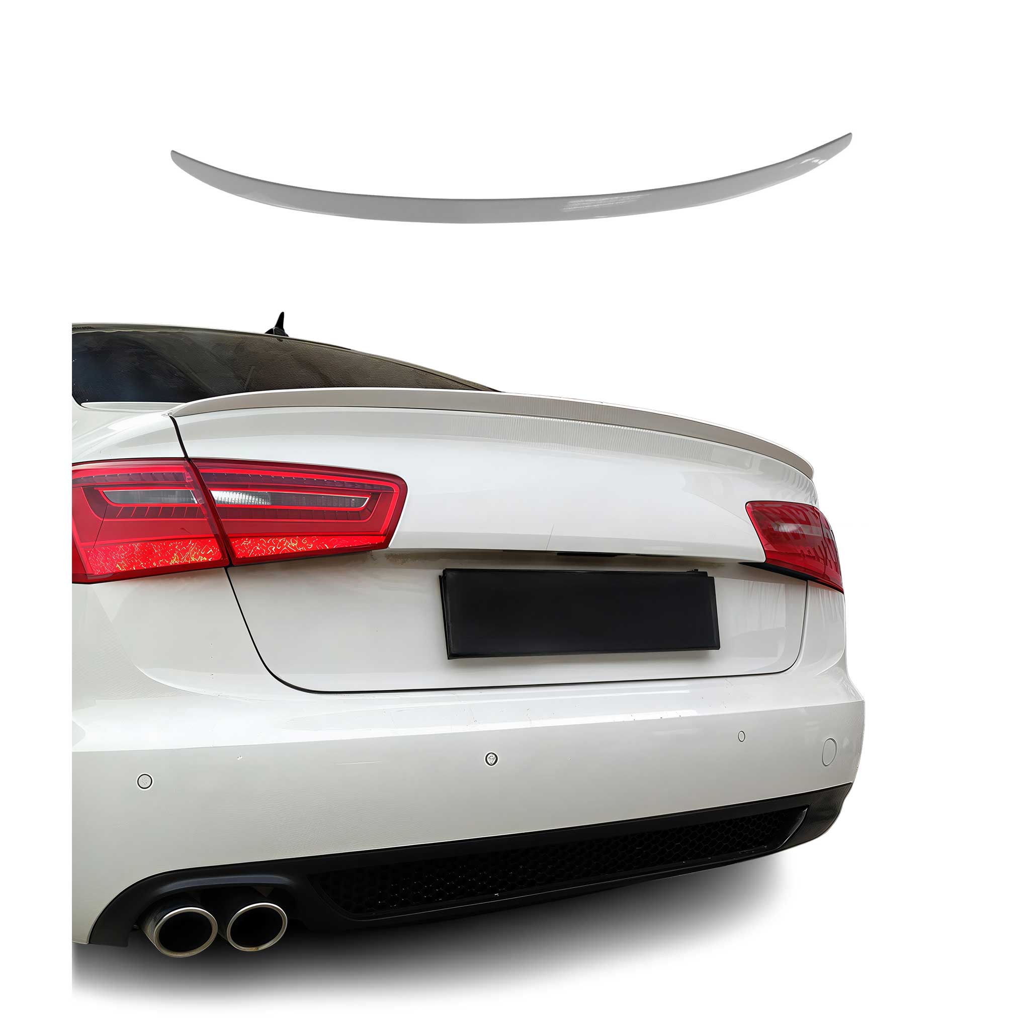2012-2018 Audi A6 S6 Sedan Rear Trunk Spoiler Wing White 1 Pc