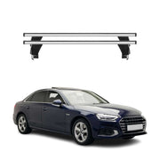 Top Roof Racks Cross Bars fits Audi A4 B9 Sedan 2020-2025 FL 2Pcs Gray Aluminium