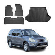 2002-2006 Honda CR-V Floor Mats & Cargo Liner Full Set All Weather Black