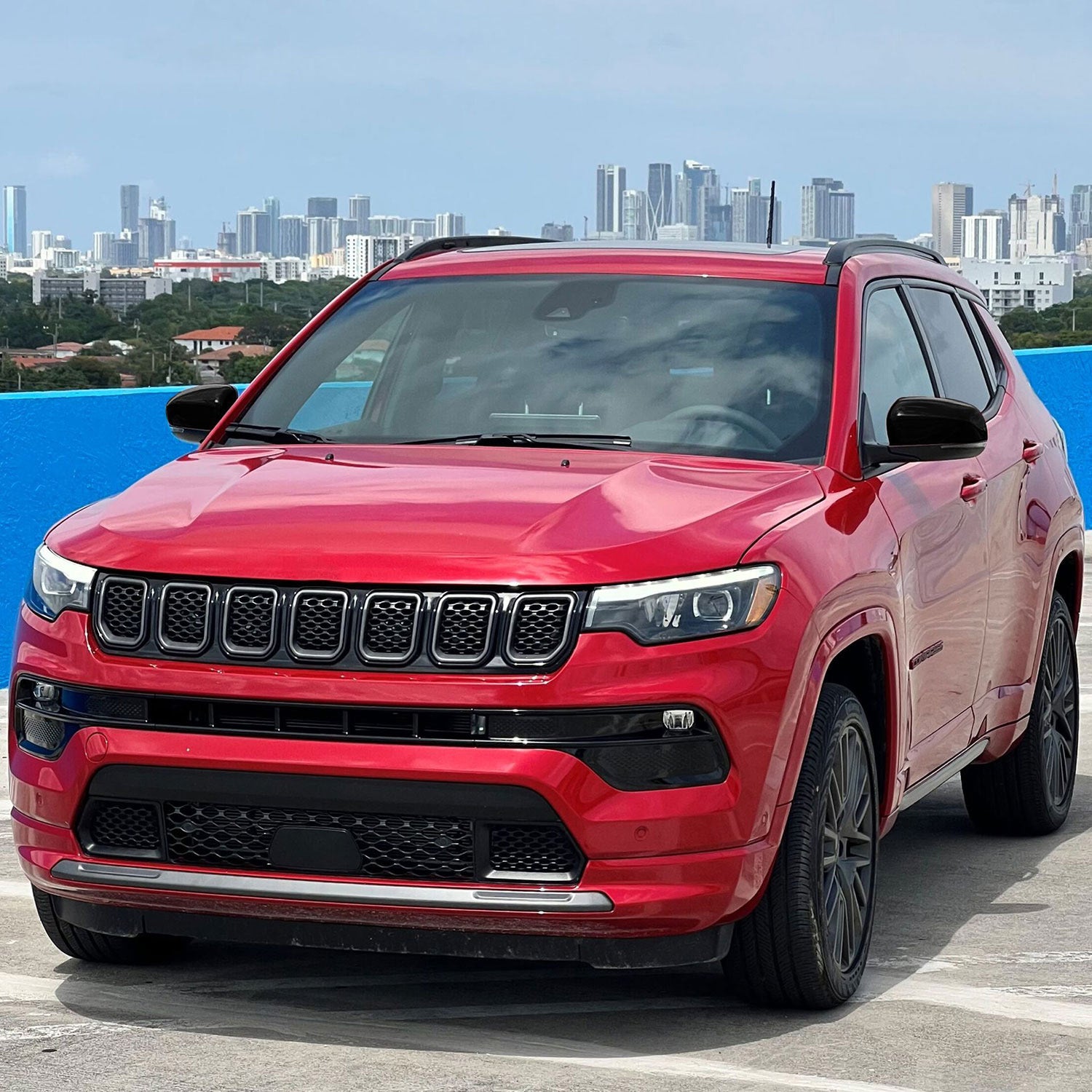 2017-2025 Jeep Compass Mirror Cover Caps Gloss Black 2Pcs ABS Plastic