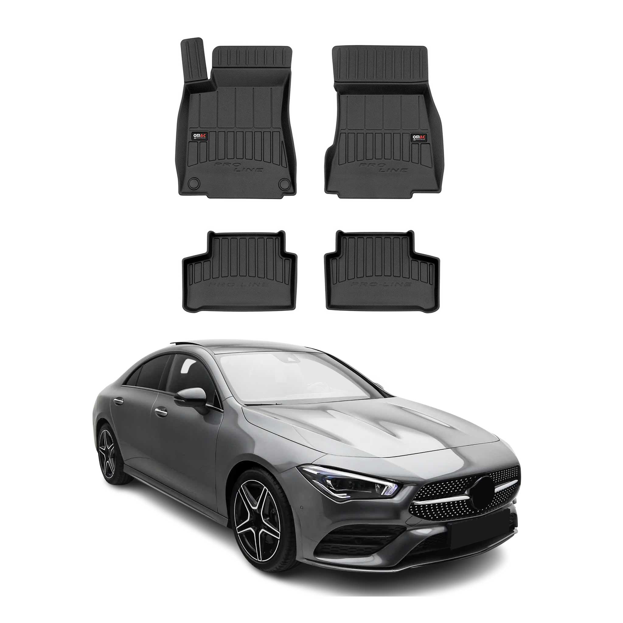 2020-2025 Mercedes CLA C118 Premium Floor Mats Liners Full Set All Weather Heavy Duty Black