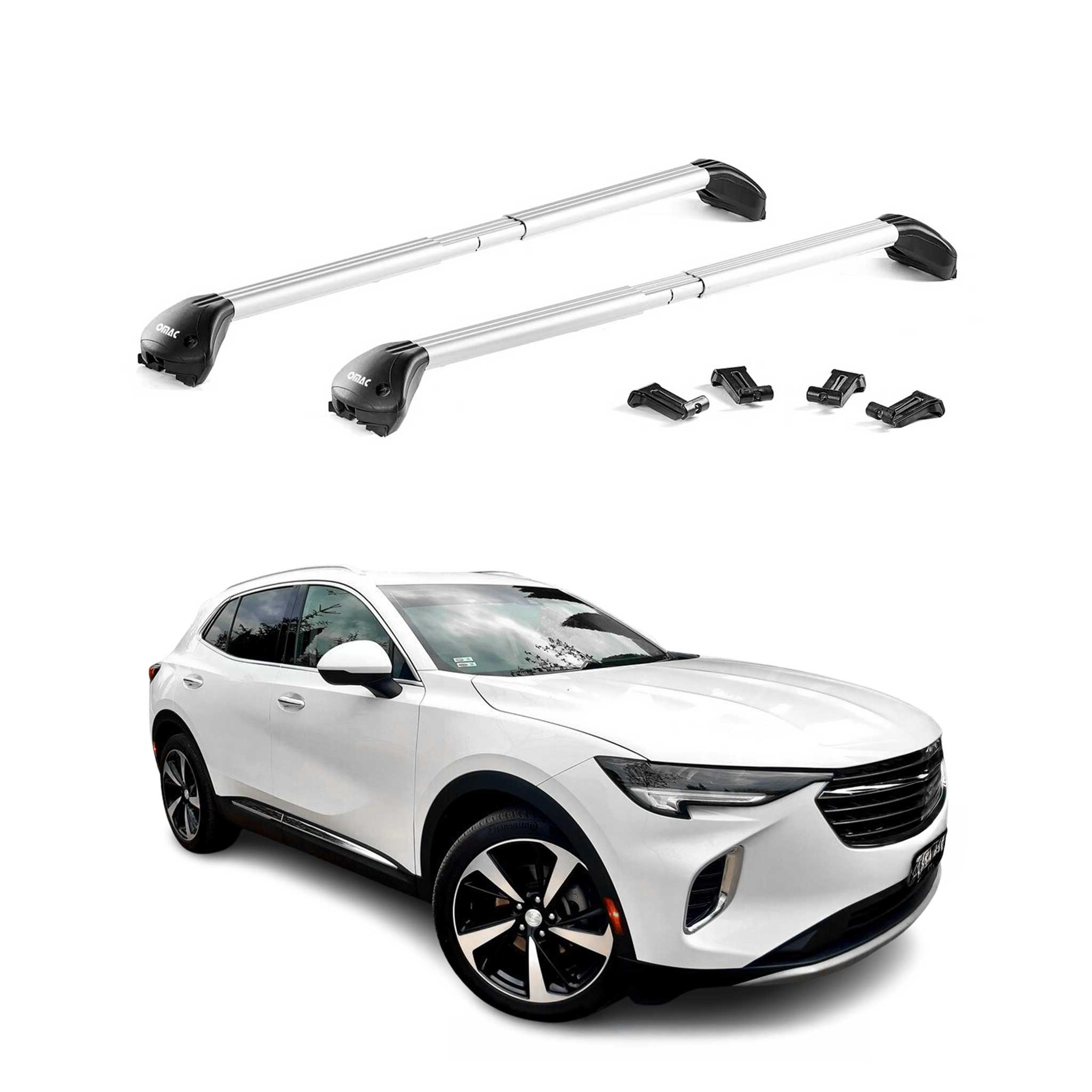 2021-2024 Buick Envision Roof Rack Cross Bars Silver Luggage Carrier 2 Pcs
