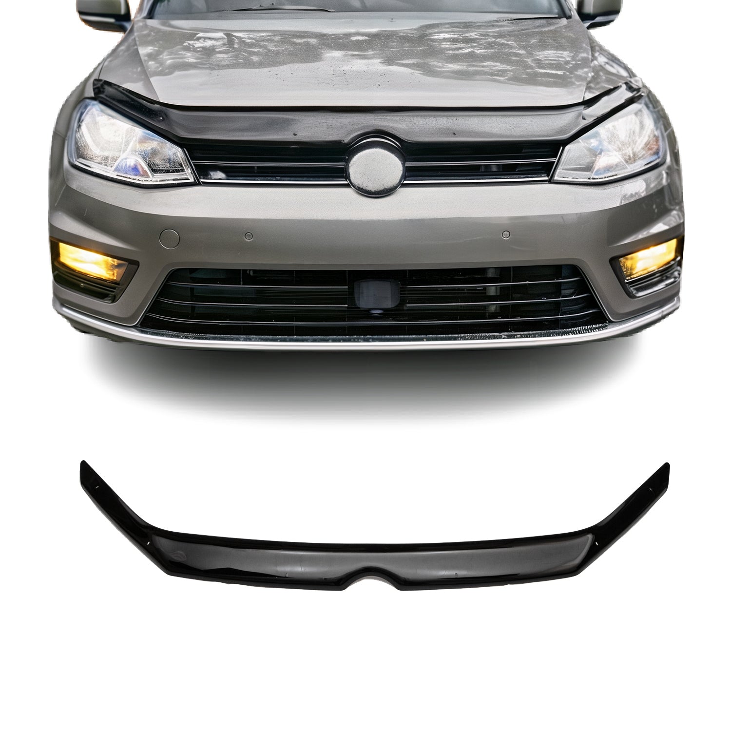 2015-2021 Volkswagen Golf VII Front Bug Shield Hood Deflector 1 Pc Smoke