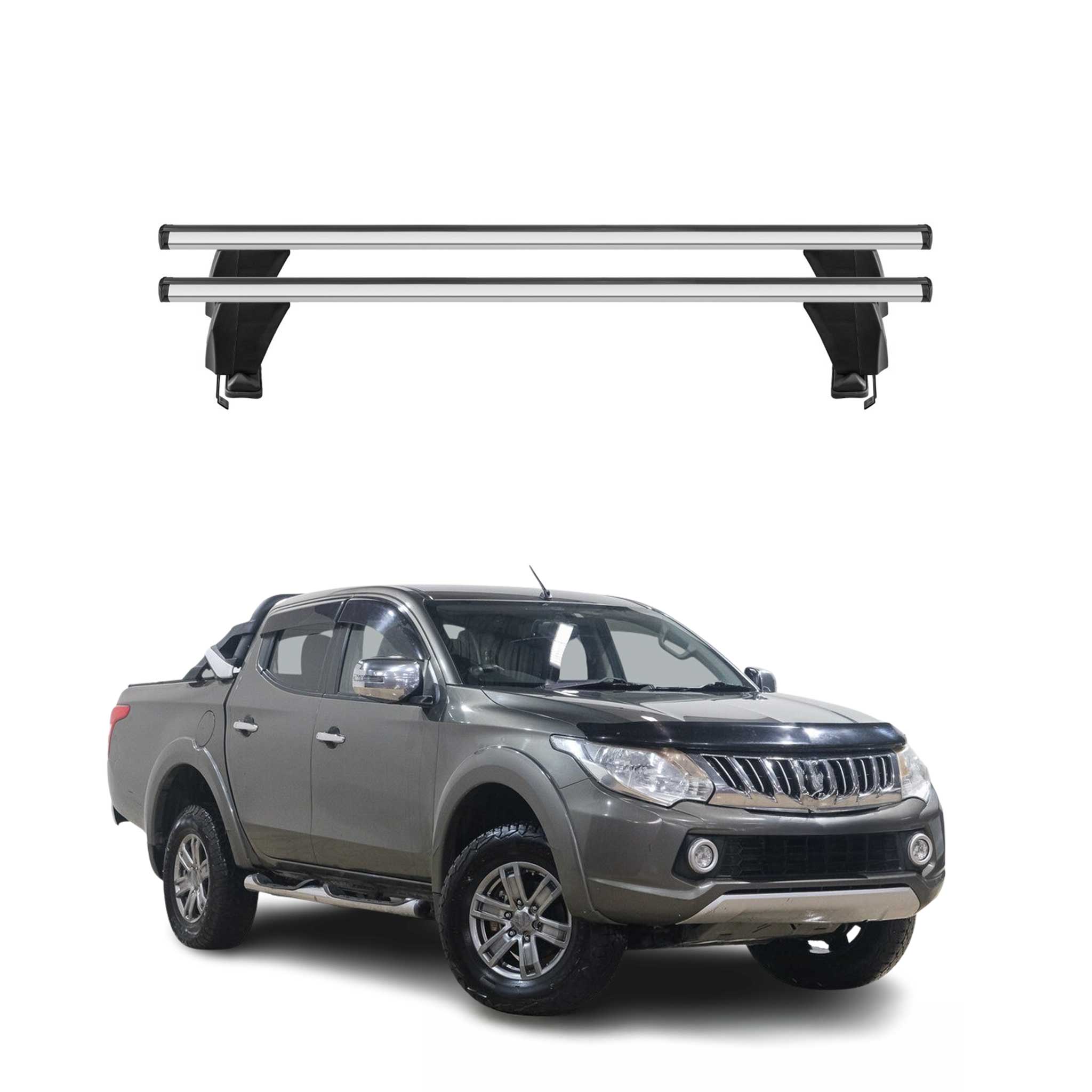 2015-2022 Mitsubishi L200 Triton Roof Rack Cross Bars Silver