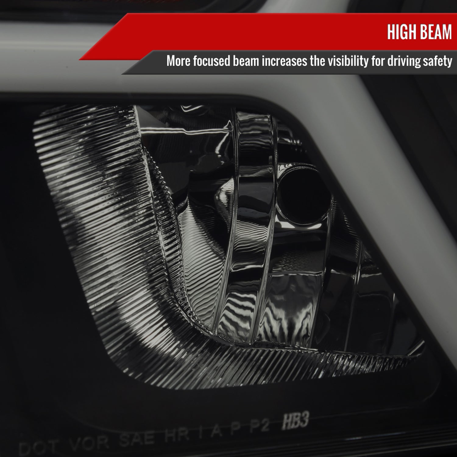 2019-2024 Dodge RAM 1500 Animated LED Bar Factory Headlights Matt Black/Smoke