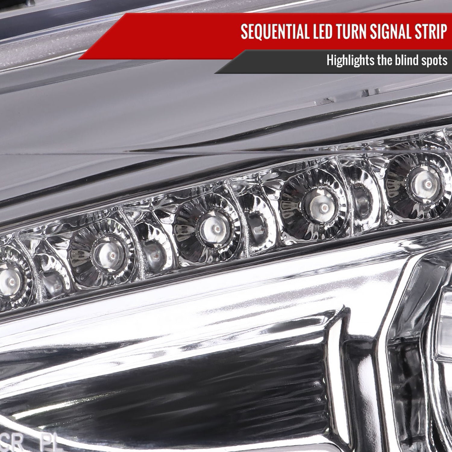 2015-2018 Ford Focus LED Sequential Signal Projector Headlights Chrome/Clear