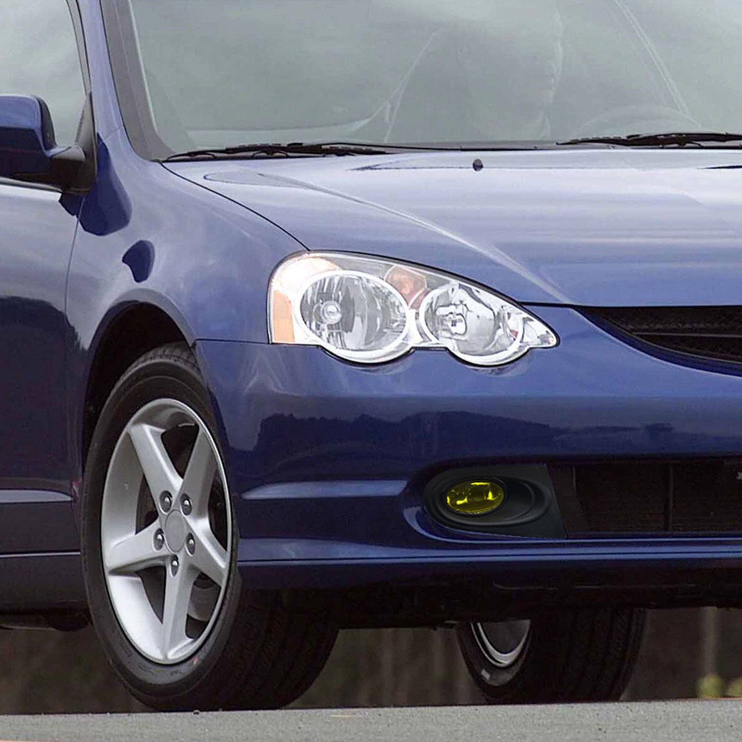 2002-2004 Acura RSX H11 Fog Lights Kit Chrome Housing/Yellow Lens