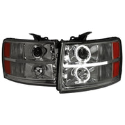 2007-2013 Chevy Silverado 1500 2500HD 3500HD Headlights LED Bar Chrome