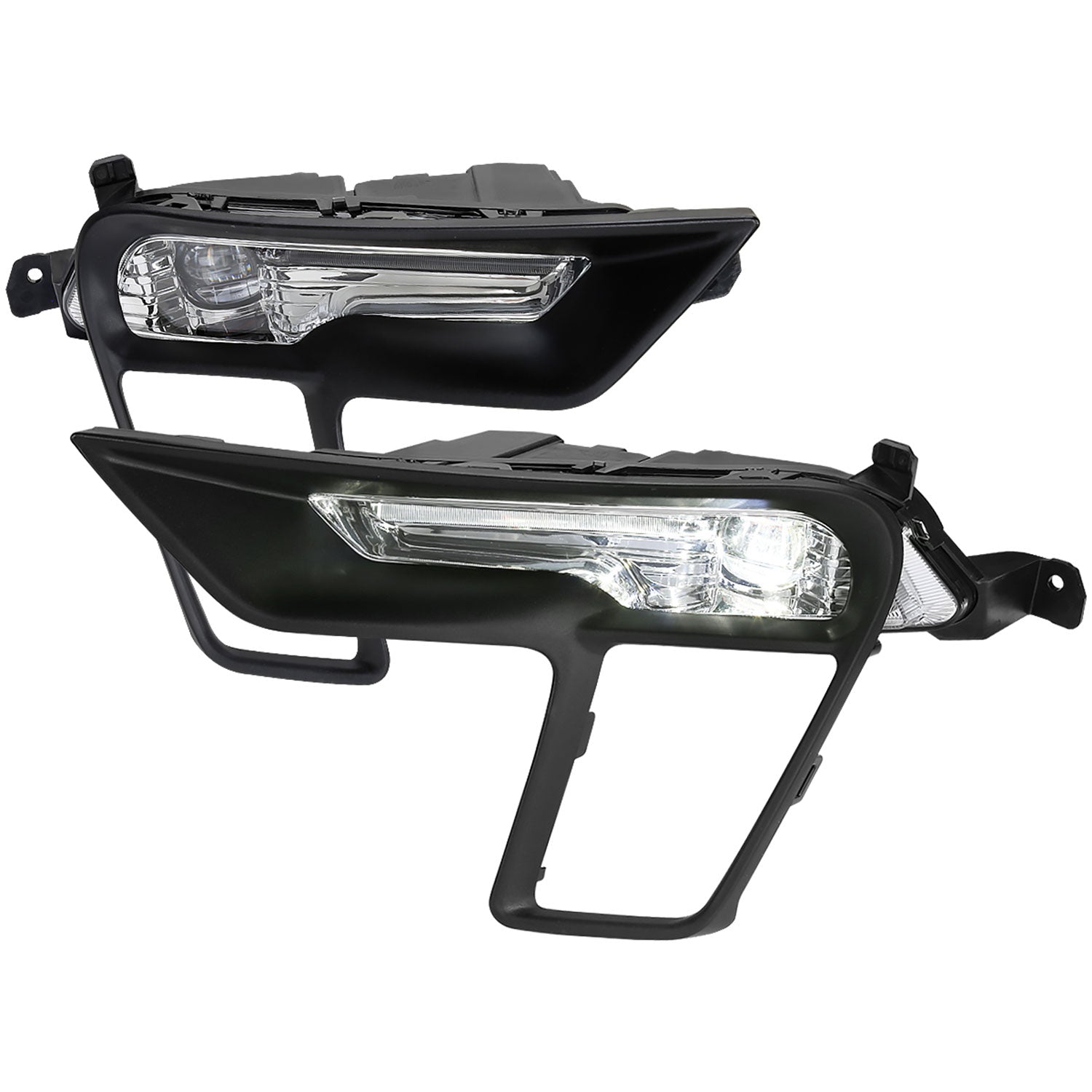 2018-2019 Ford Explorer LED Fog Lights Kit Chrome Housing/Clear Lens