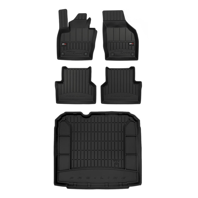 2013-2018 Audi Q3 / Q3 Quattro Premium Floor Mats & Cargo Liner Full Set All Weather Heavy Duty Black