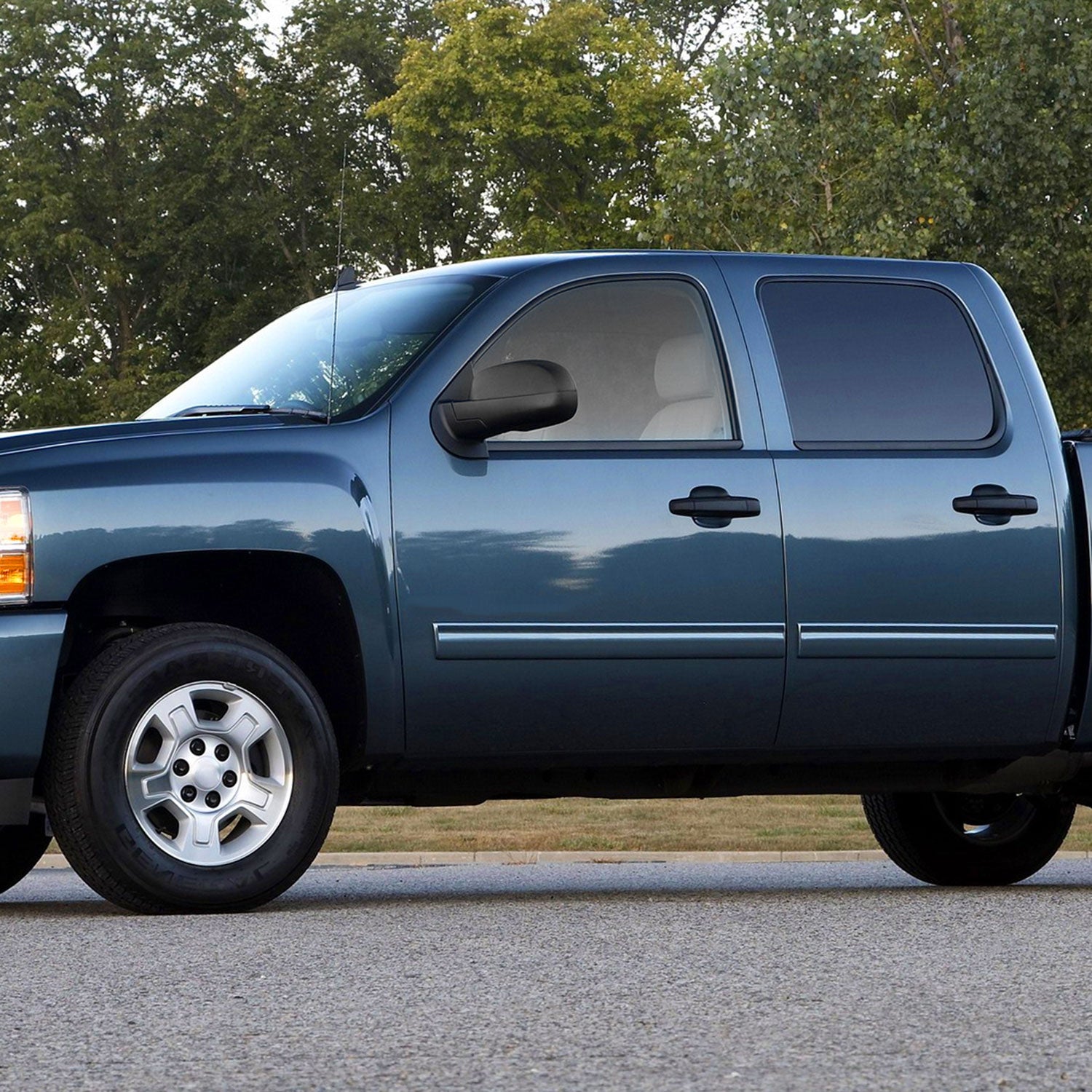 2007-2013 Chevy Silverado GMC Sierra Black Auto-Fold&Heated Side Mirror Driver