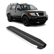 2005-2012 Nissan Pathfinder Running Boards Side Steps Silver & Black