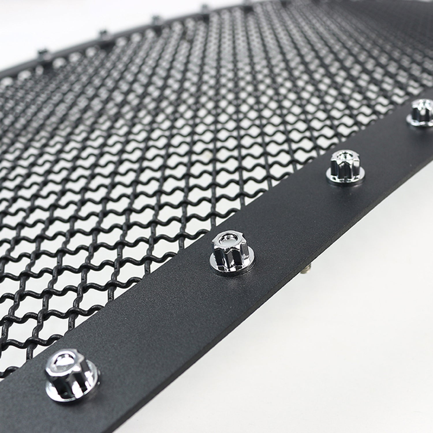 1999-2004 F-250/350/450/550/Excursion Rivet Black Steel 3PC Mesh Grille Insert