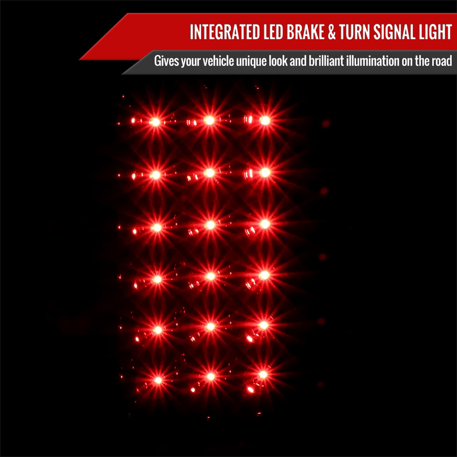 2007-2009 Dodge RAM LED Tail Lights Glossy Black housing/Smoke Lens