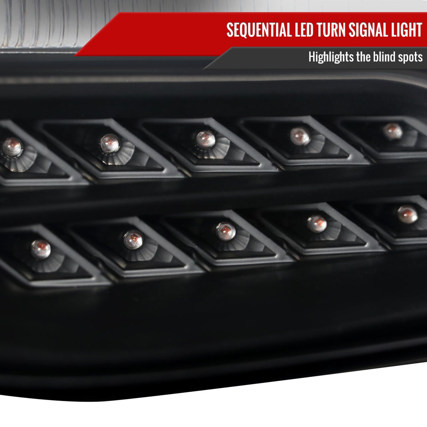 2012-2014 Ford Focus Projector Headlights LED Light & Turn Signal Lights Black