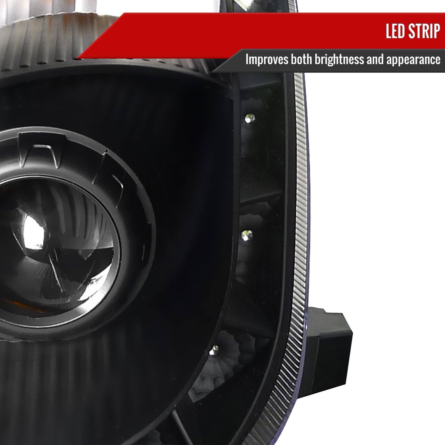 2006-2009 Nissan 350Z SMD LED Light Projector Headlights Matt Black/Clear