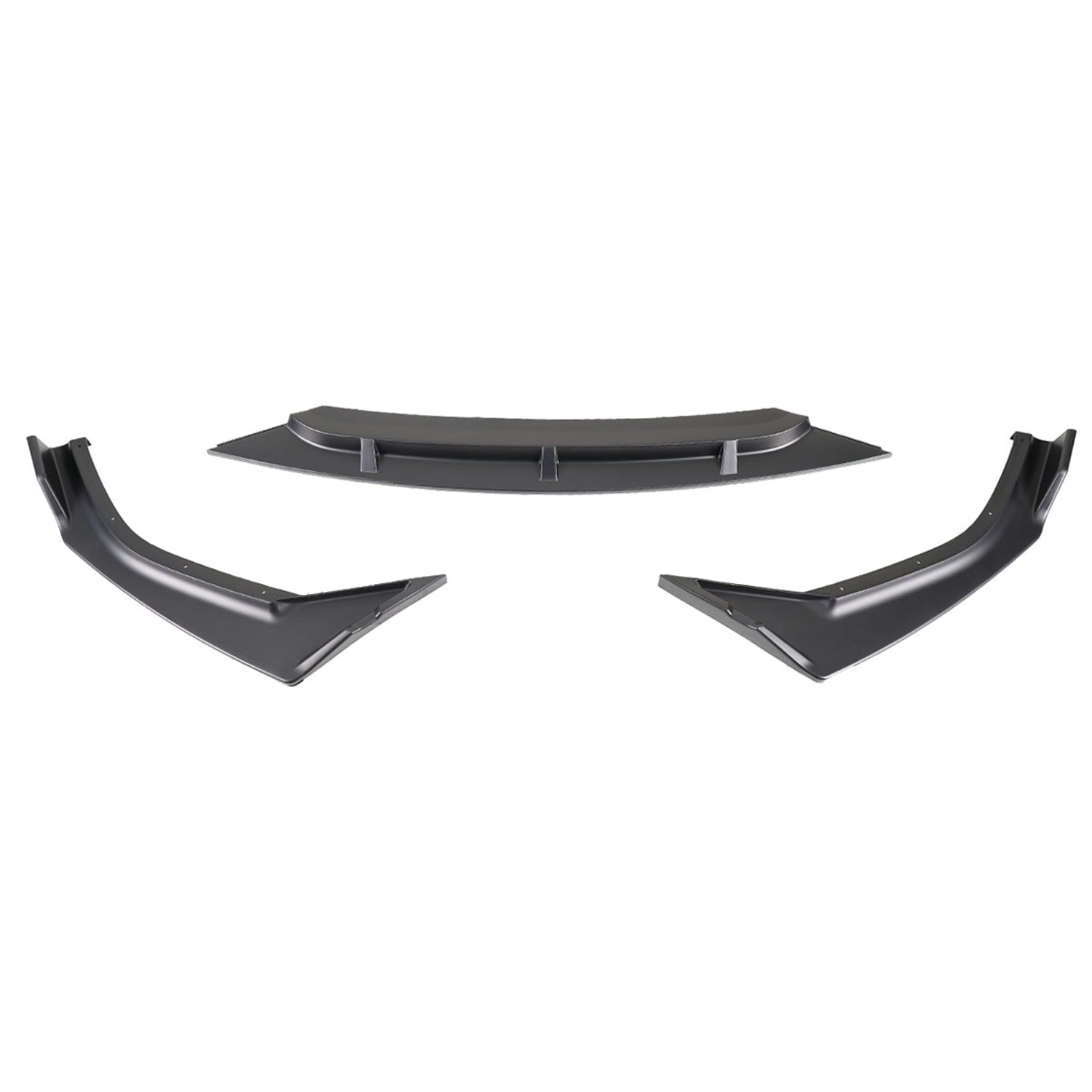 2019-2021 Honda Civic Sedan Matte Black 3Pcs Front Bumper Lip Spoiler Set