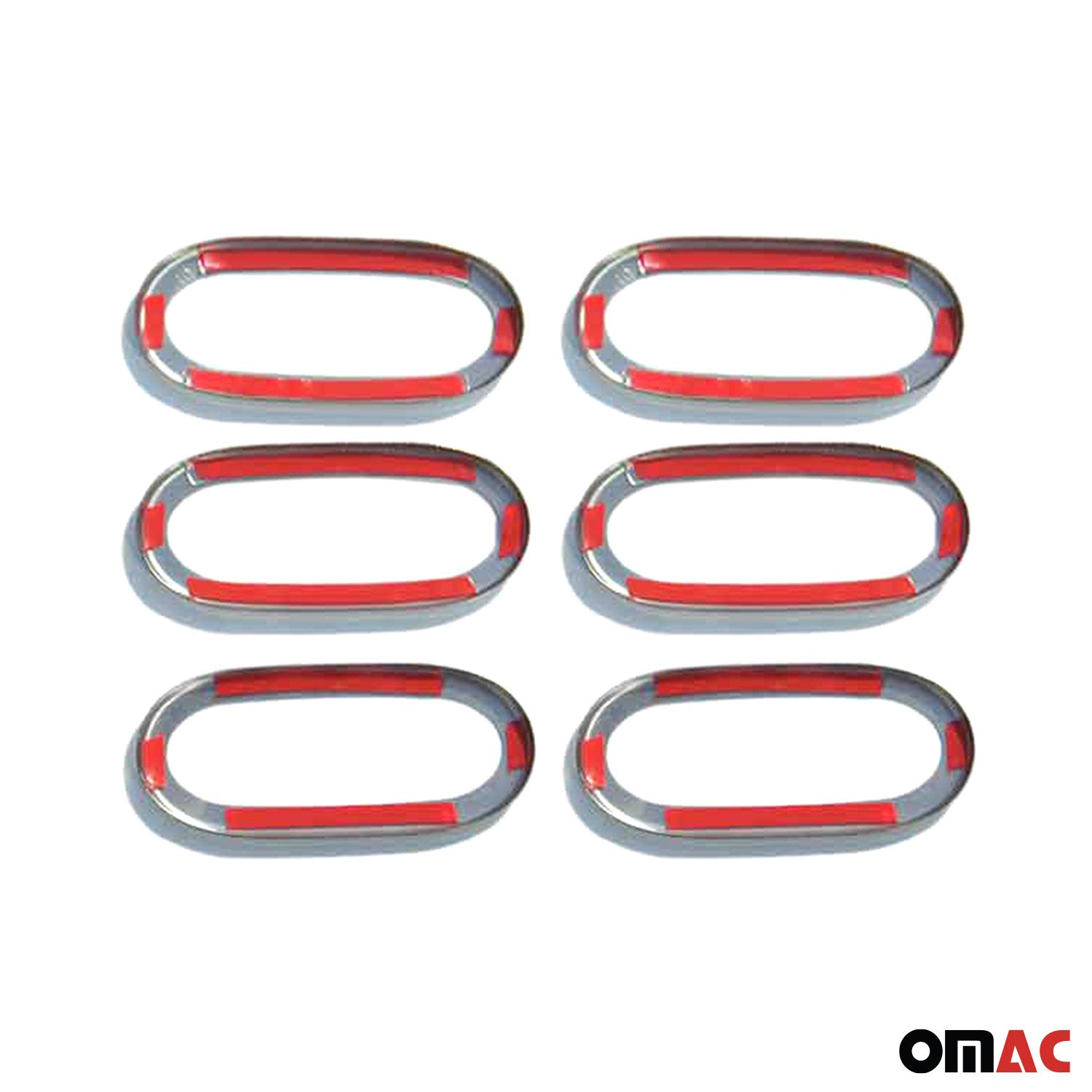 2006-2013 Mercedes Sprinter W906 Chrome SET Reflector Frame & Logo S.Steel & Fuel Caps Cover & Stop Light Cover & Tailgate Handle Cover S.Steel Set Gloss Silver 11 pcs