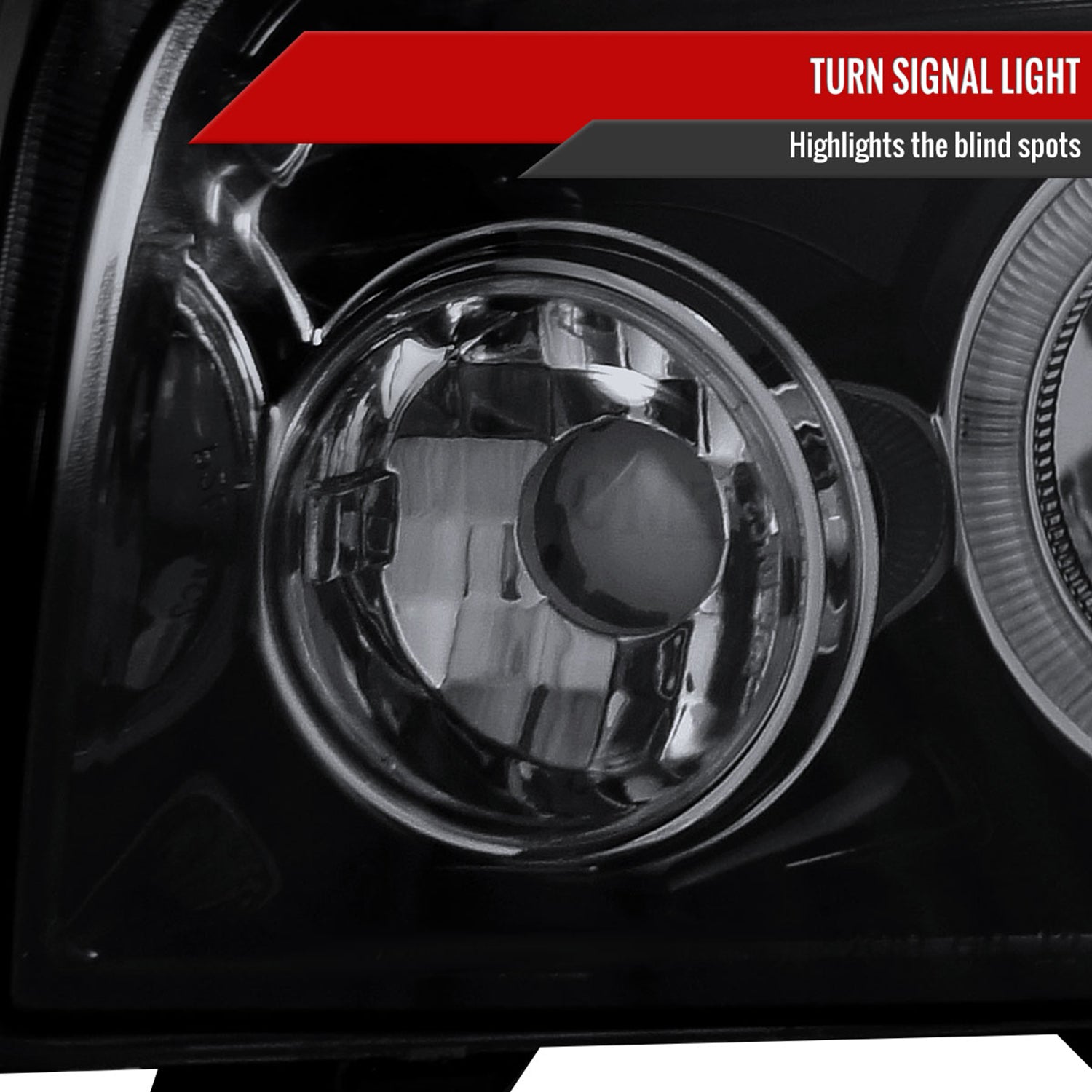 2005-2010 Dodge Charger Dual Halo Projector Headlights Glossy Black/Smoke Lens