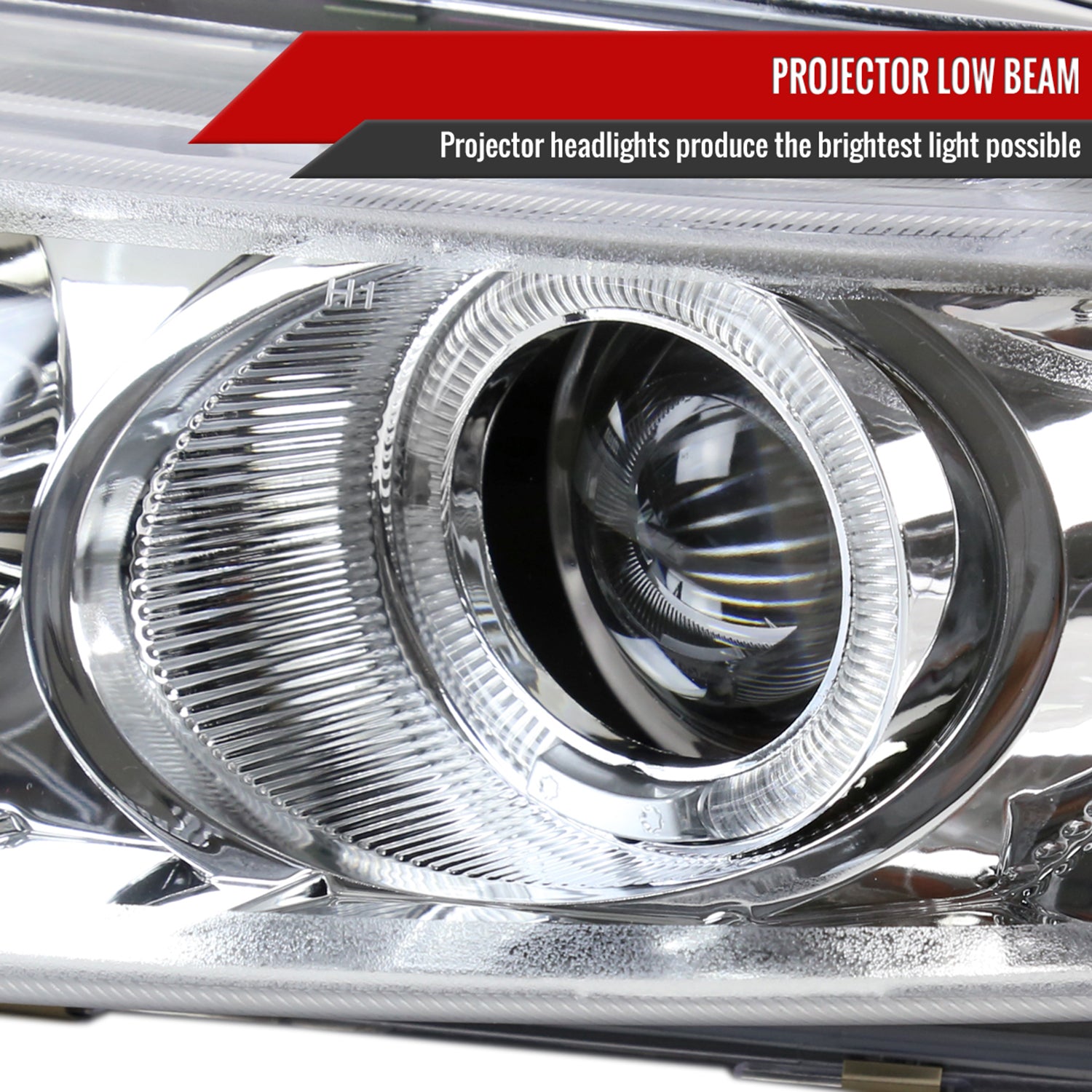 1997-2000 Dodge Avenger Chrysler Sebring Coupe Dual Halo Headlights Chrome