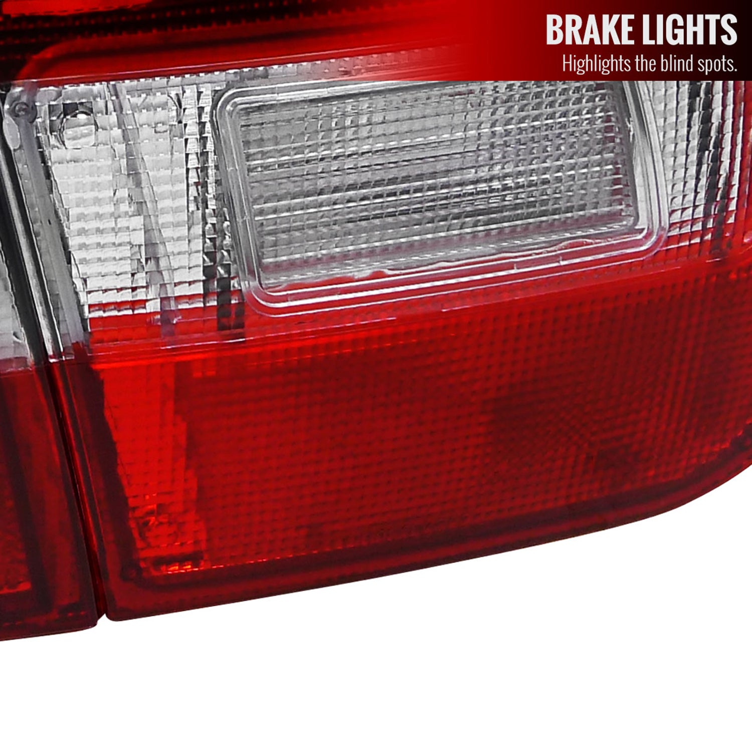 1992-1995 Honda Civic Tail Lights Chrome Housing/Red Clear Lens