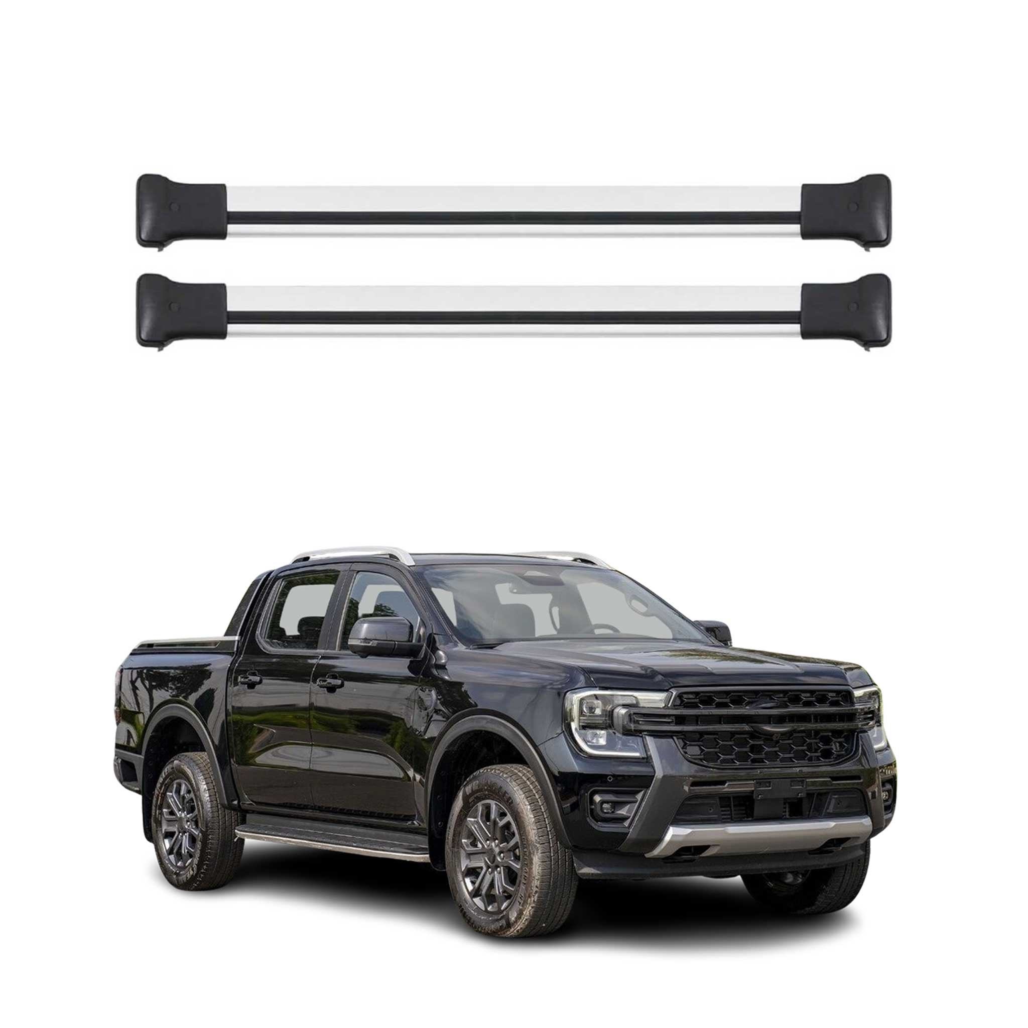 2024 Ford Ranger Roof Rack Cross Bars Silver