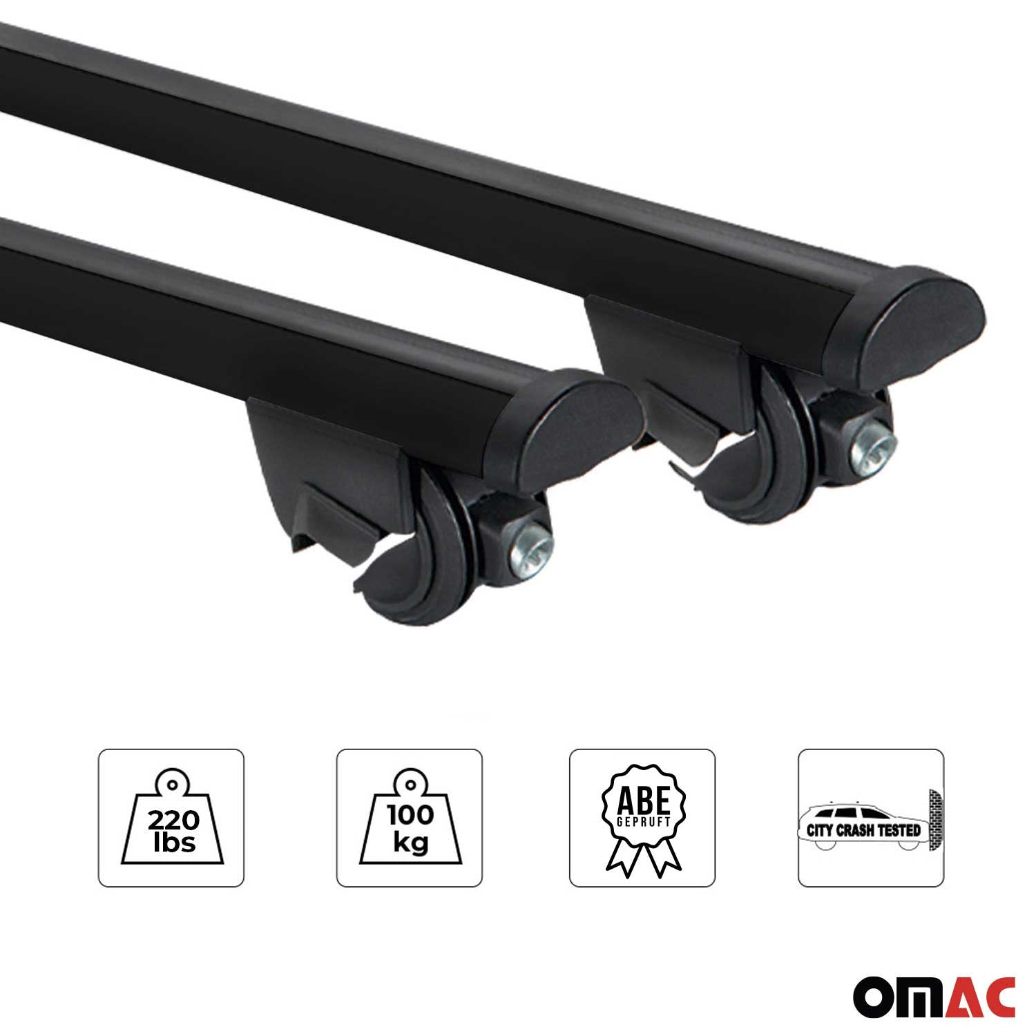 2013-2016 Mini Paceman Roof Rack Cross Bars Black