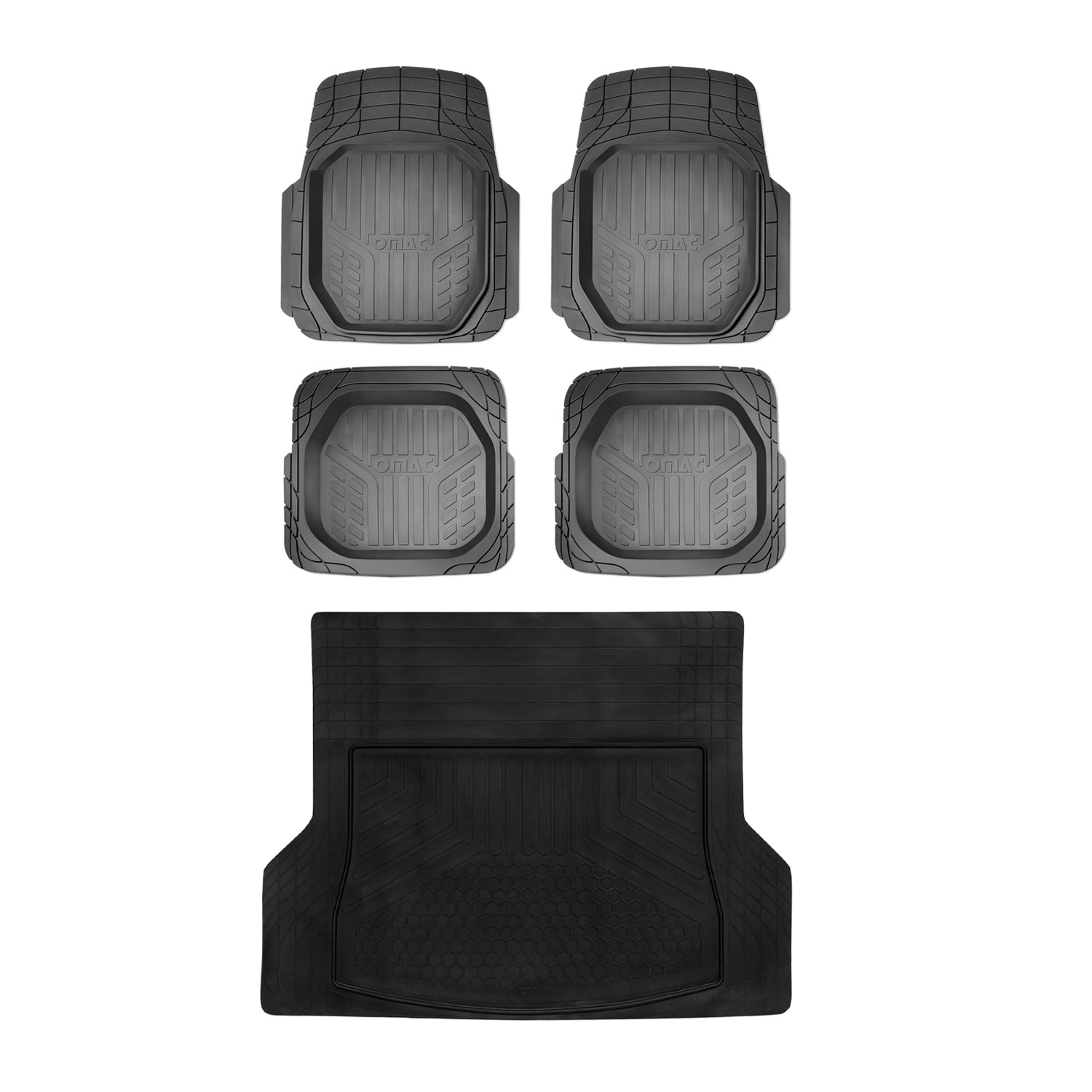 Floor Mats and Cargo Liners Semi Custom fit Universal for Cars SUV Black