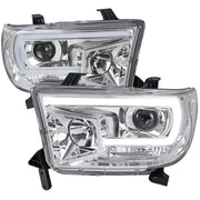 2007-2013 Toyota Tundra/ 2008-2017 Sequoia LED C-Bar Projector Headlights Chrome