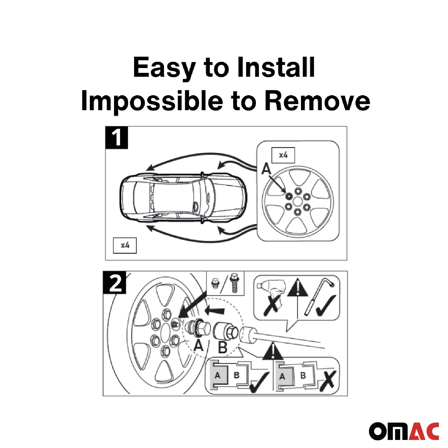 Wheel Lock Kit for Nissan Altima Ariya Armada Frontier Kicks Murano M12X1,25