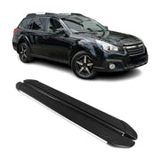 2010-2014 Subaru Outback Running Boards Side Steps Silver & Black