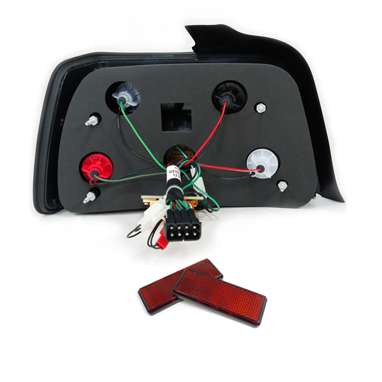 1992-1998 BMW E36 3 Series Sedan LED Tail Lights Chrome/Red Smoke Lens