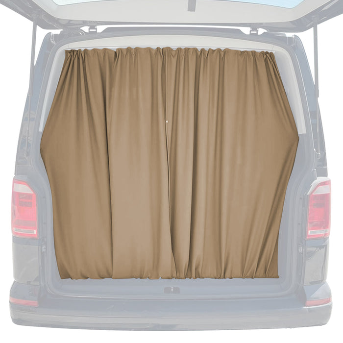 Trunk Tailgate Curtains for Ford E-Series Beige 2 Privacy Curtains