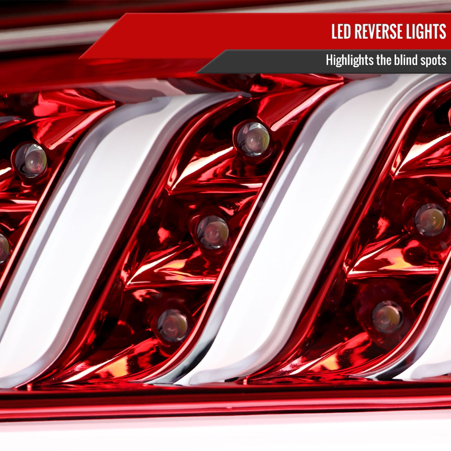 2016-2018 Chevy Camaro Sequential LED Tail Lights Chrome/Red Clear Lens