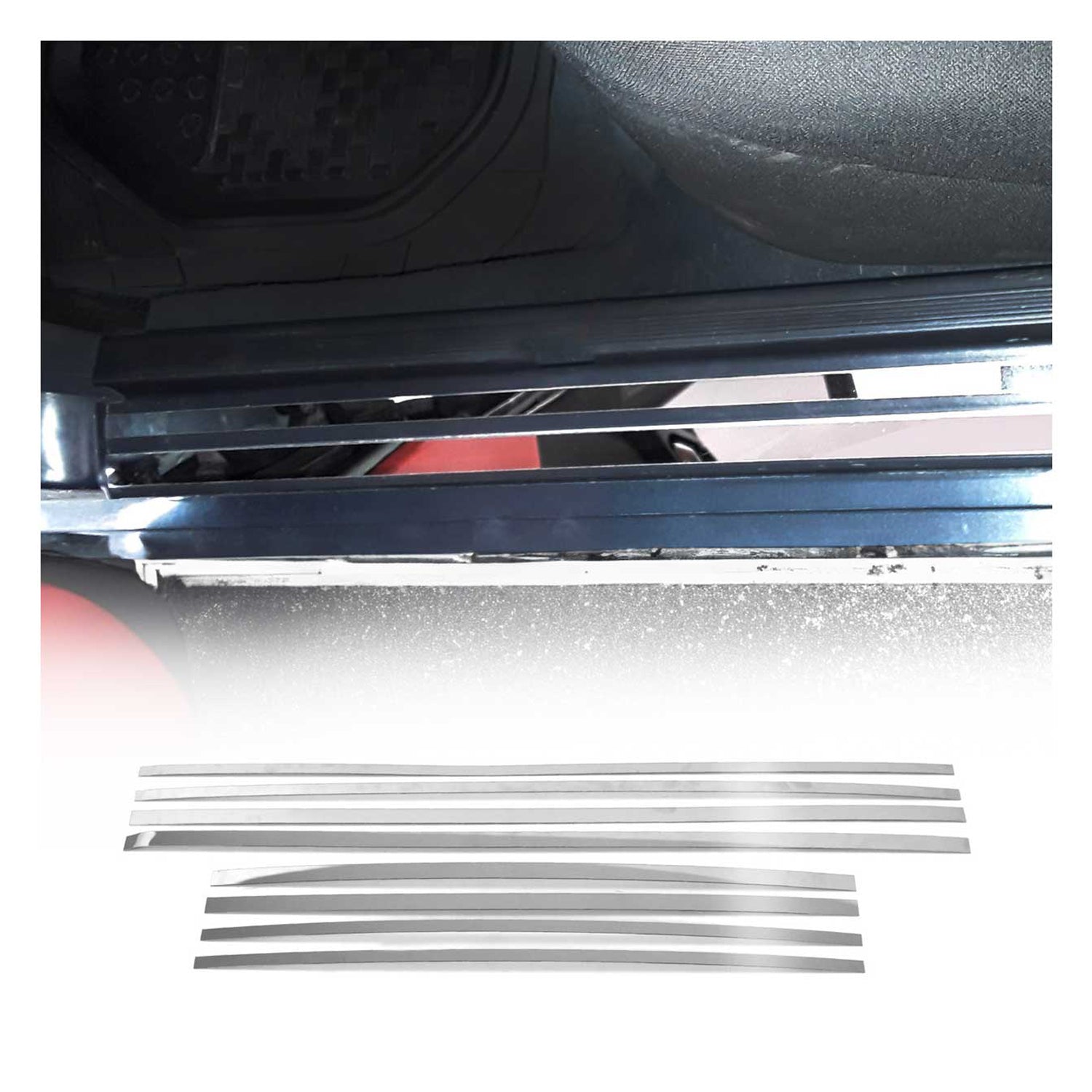 1996-2002 Mercedes E Class W210 Sedan Door Sill Covers Protector Stainless Steel 8x